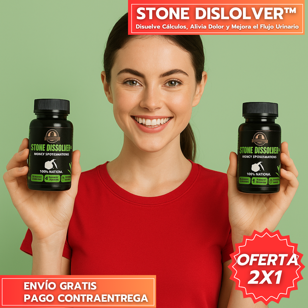 Oferta Especial 2x1: Stone Dissolver™ - Disuelve Cálculos, Alivia Dolor y Mejora el Flujo Urinario