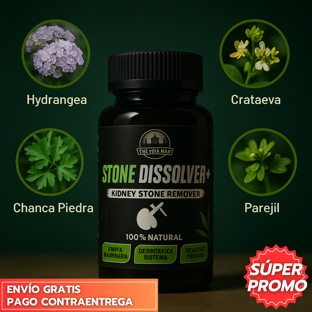 Oferta Especial 2x1: Stone Dissolver™ - Disuelve Cálculos, Alivia Dolor y Mejora el Flujo Urinario