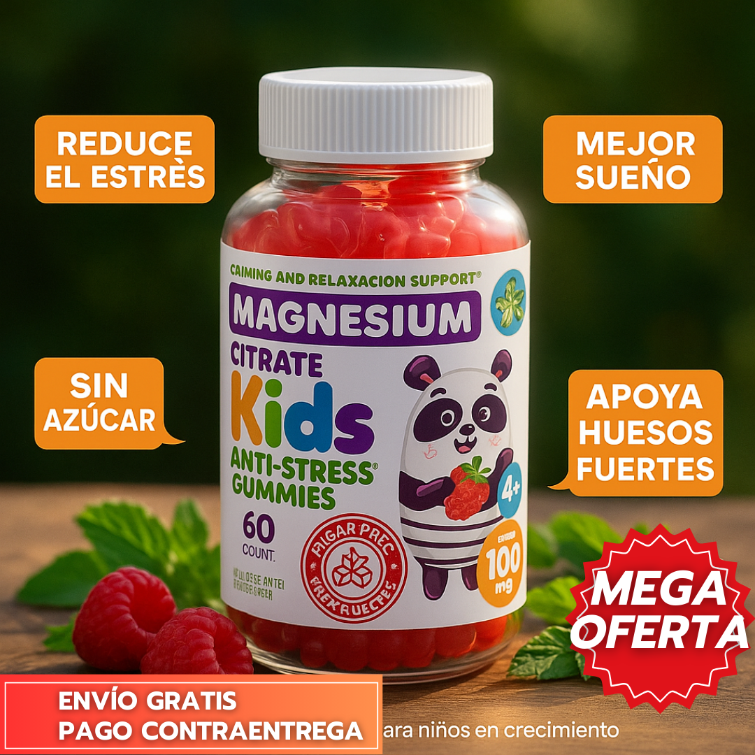 SereniKids™ - Gomitas de Magnesio sin Azúcar para Calmar y Mejorar el Sueño Infantil