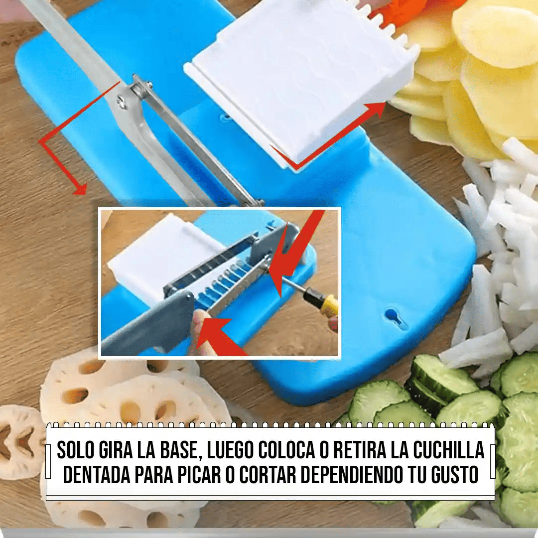 Rebanadora Manual Multifuncional + Libro de Recetas