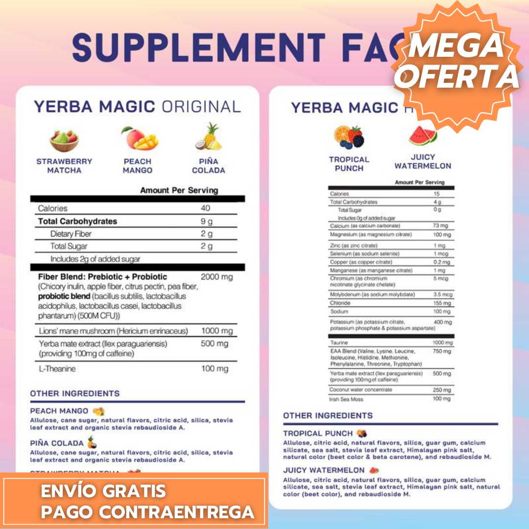 Super Oferta 2x1: Yerba Magic™ - Energía Natural, Enfoque Mental y Digestión Saludable