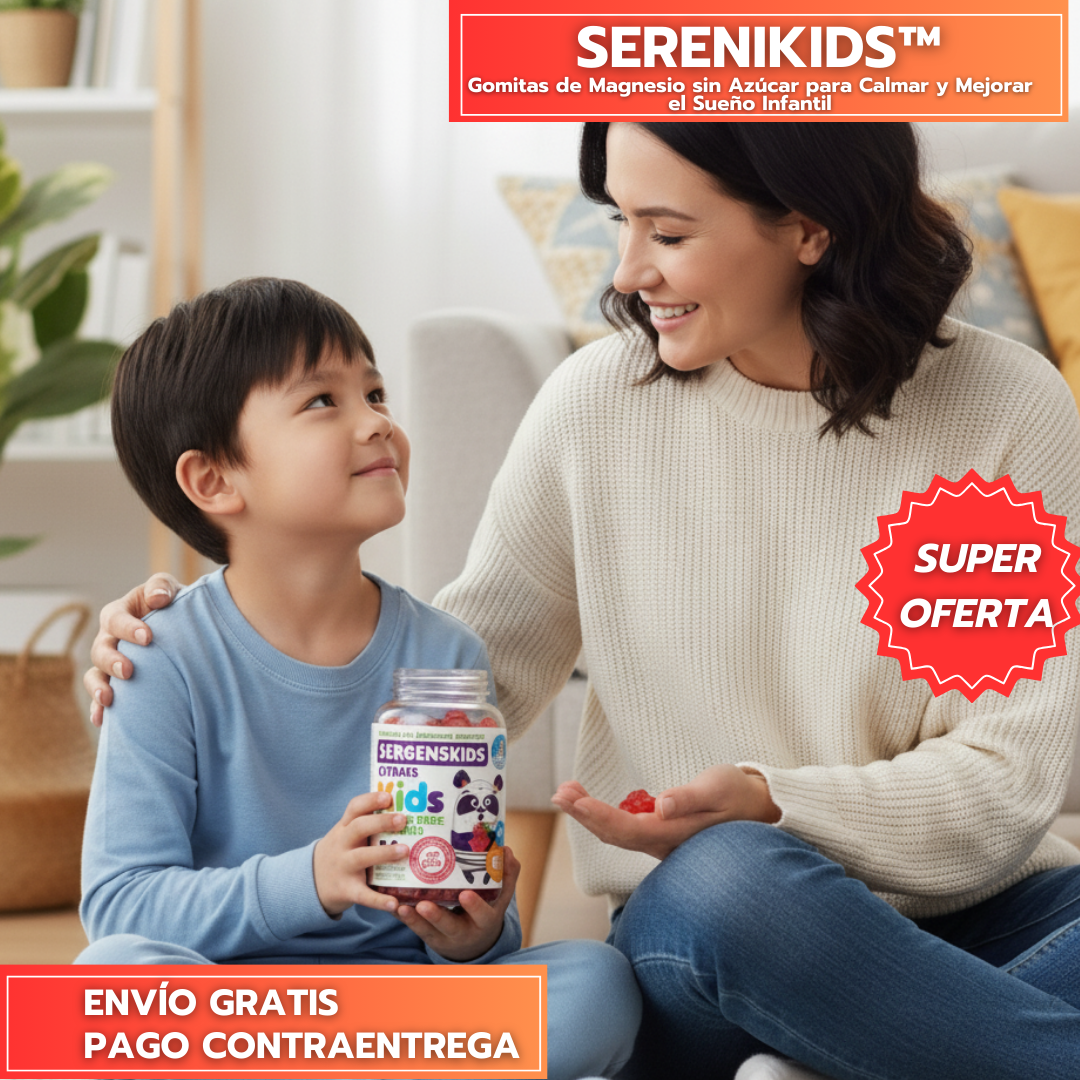 SereniKids™ - Gomitas de Magnesio sin Azúcar para Calmar y Mejorar el Sueño Infantil