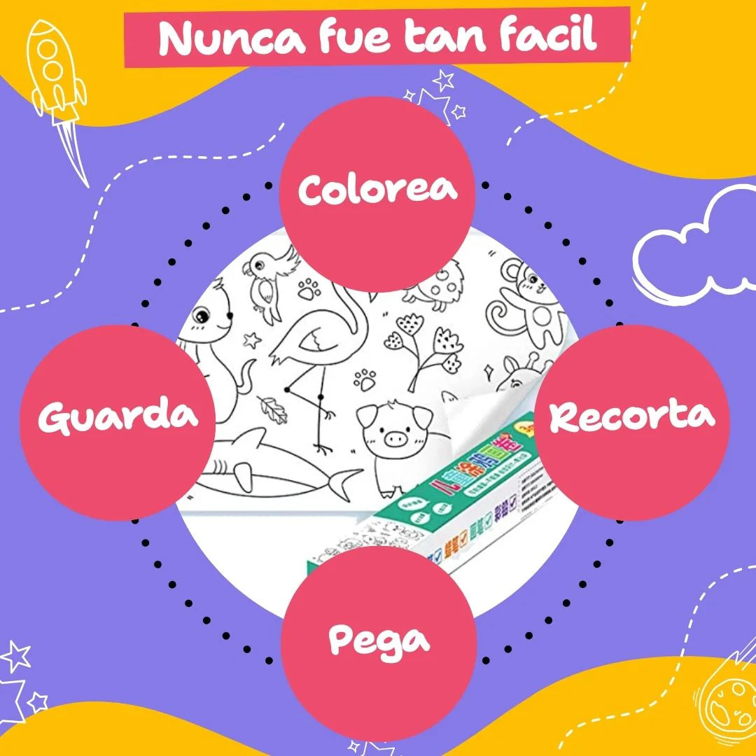 COLOR DRAW™ ROLLO DE PAPEL PARA COLOREAR