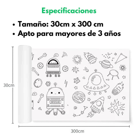COLOR DRAW™ ROLLO DE PAPEL PARA COLOREAR