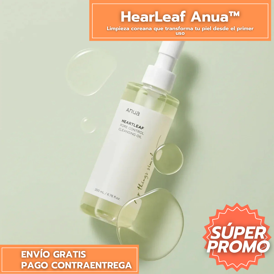 Anua Heartleaf – Limpiador Facial en Aceite con Control de Poros y Eliminación de Puntos Negros (200 ml)