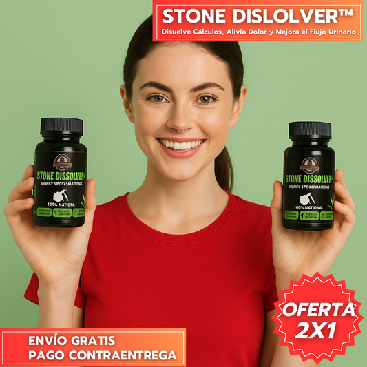 Oferta Especial 2x1: Stone Dissolver™ - Disuelve Cálculos, Alivia Dolor y Mejora el Flujo Urinario