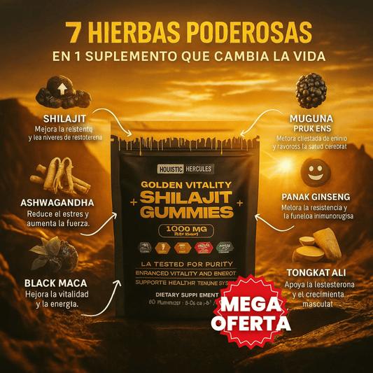 Shilajit™ – Activa tu Poder Interior, Mejora tu Estado Físico y Mental con Cada Gomita Natural