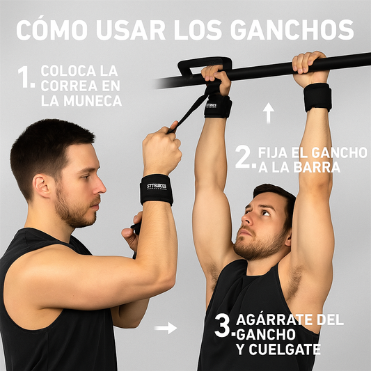 Kit X2 Straps Gancho - Descomprime tu espalda en Segundos