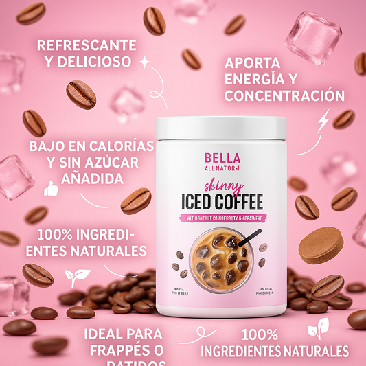 Bella All Natural Iced Coffe 450g - Cafe Natural con probioticos naturales