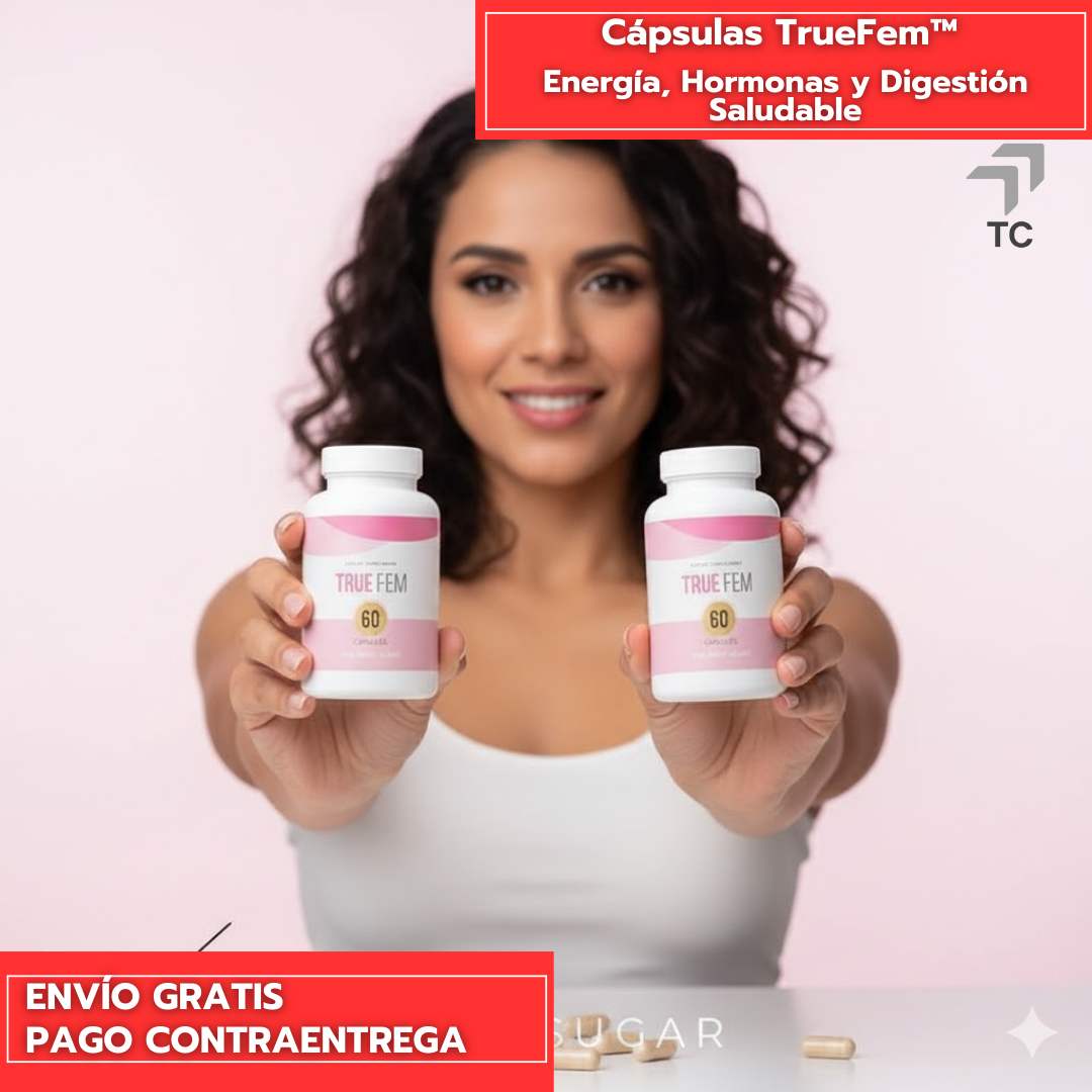 Cápsulas TrueFem™ – Energía, Hormonas y Digestión Saludable