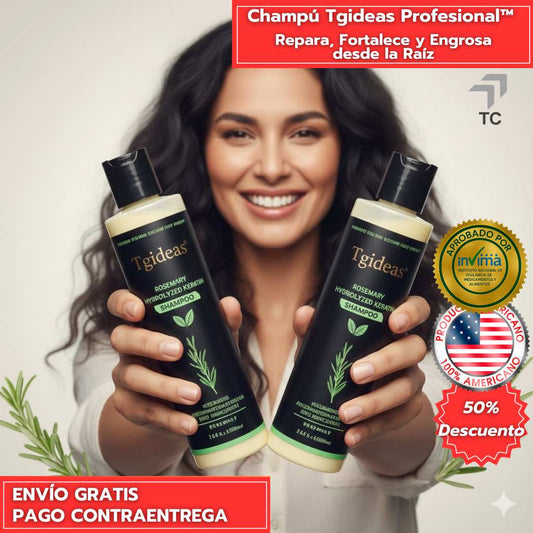 Champú Tgideas Profesional – Repara, Fortalece y Engrosa desde la Raíz