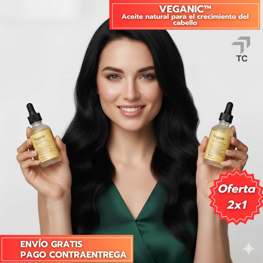 2x1 Veganic™ - Aceite natural para el crecimiento del cabello