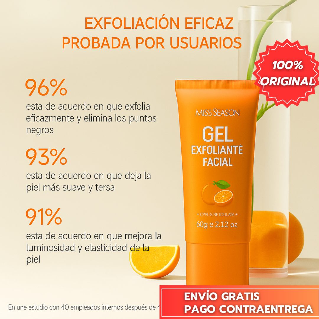 Miss Season Gel Exfoliante de Naranja - Renueva tu piel con ingredientes naturales