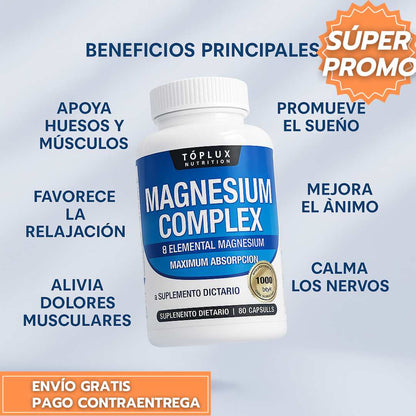 Magnesium Complex™: Magnesio Multifuente para Músculos, Huesos y Descanso Profundo