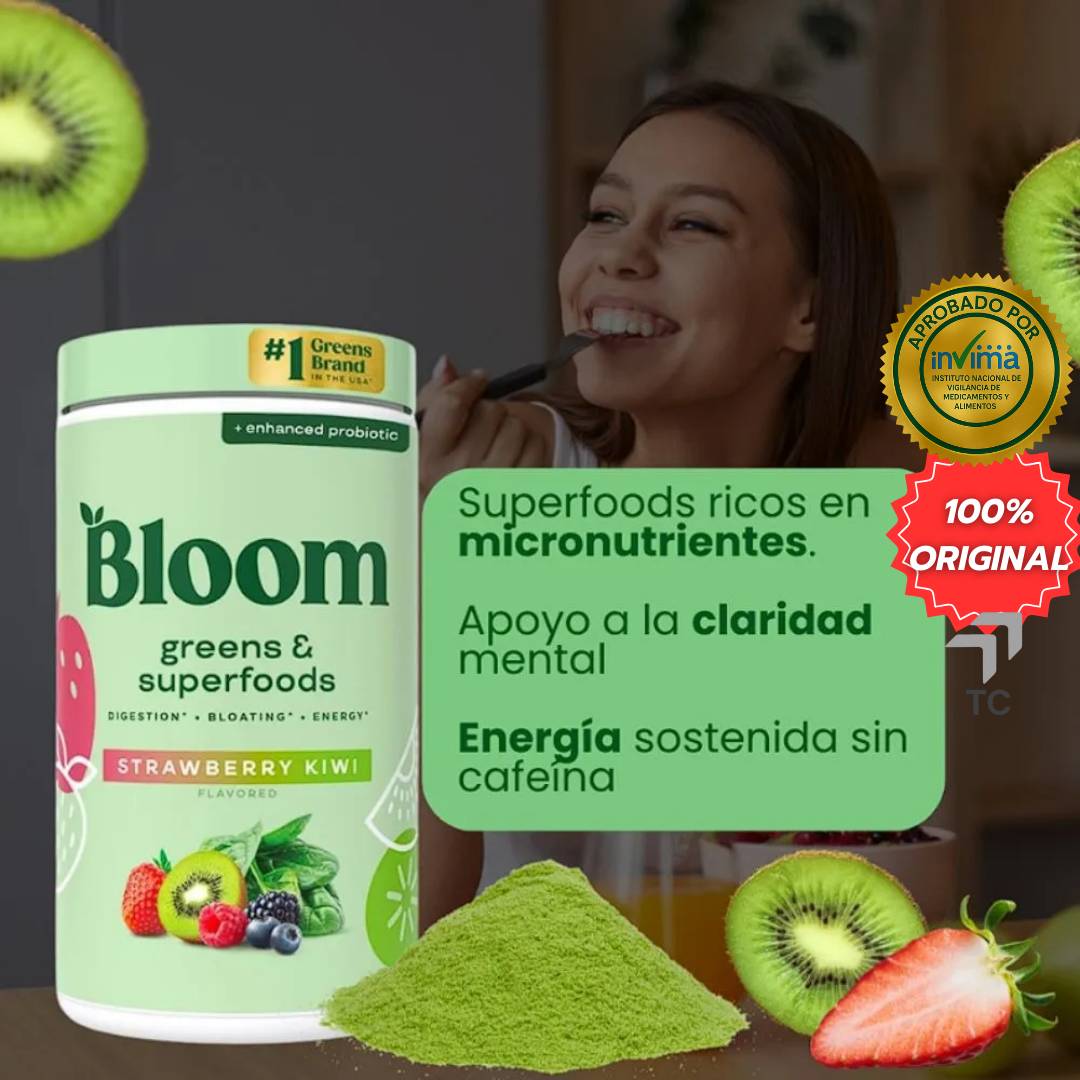 Bloom Greens™ Superfood – Anti-Hinchazón, Salud Intestinal y Energía Natural