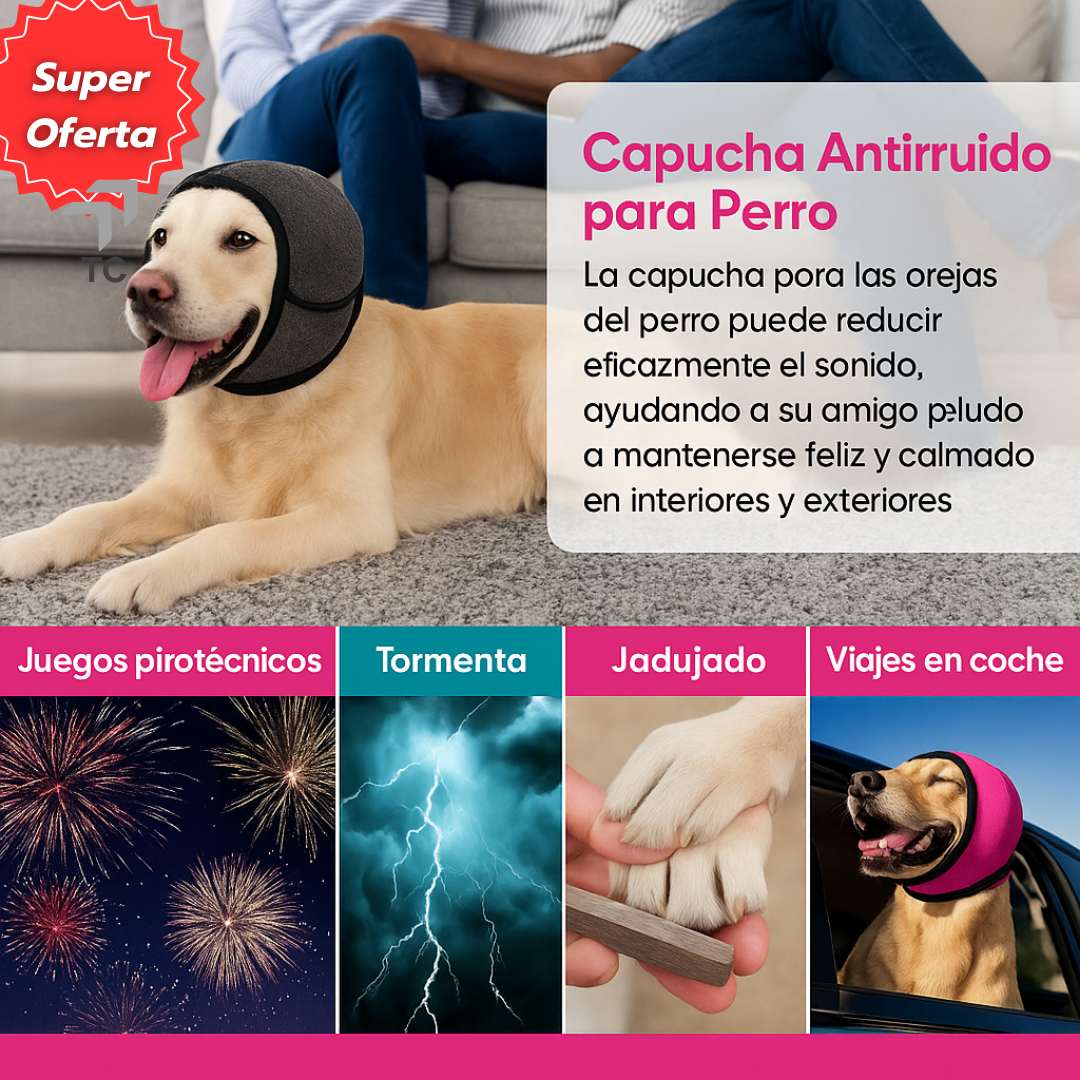 SilencePet™ - Orejeras  Calmantes para Estrés y Ruidos Fuertes