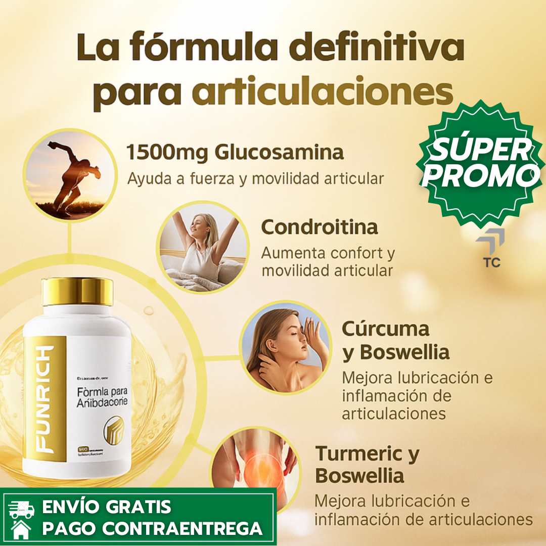 FUNRICH ™- Suplemento Natural para Articulaciones Fuertes y Sin Dolor