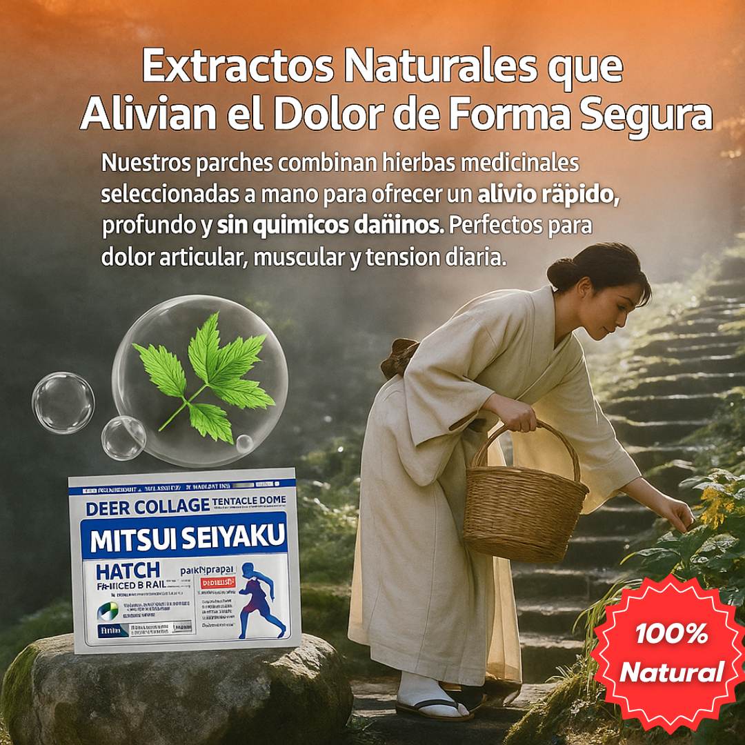 Mitsu Seiyako | 30 Parches Analgésicos Naturales para Dolor Muscular y Articular