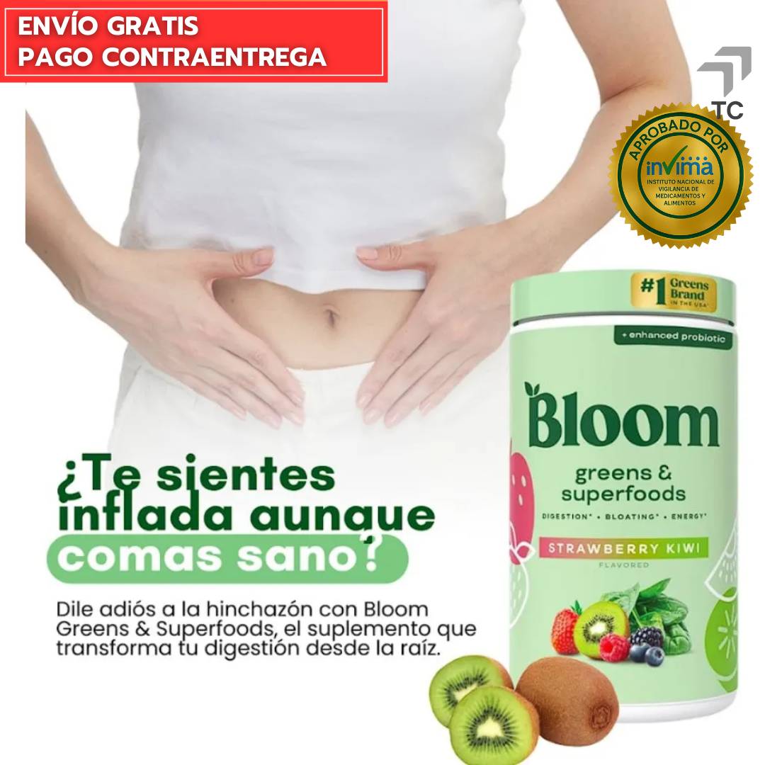 Bloom Greens™ Superfood – Anti-Hinchazón, Salud Intestinal y Energía Natural