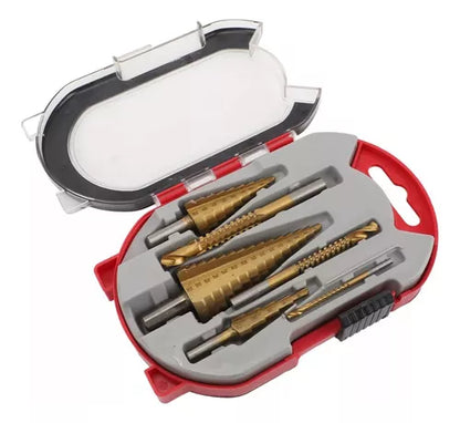 Set X 6 Brocas Alemanas Titanio + Caja de Lujo