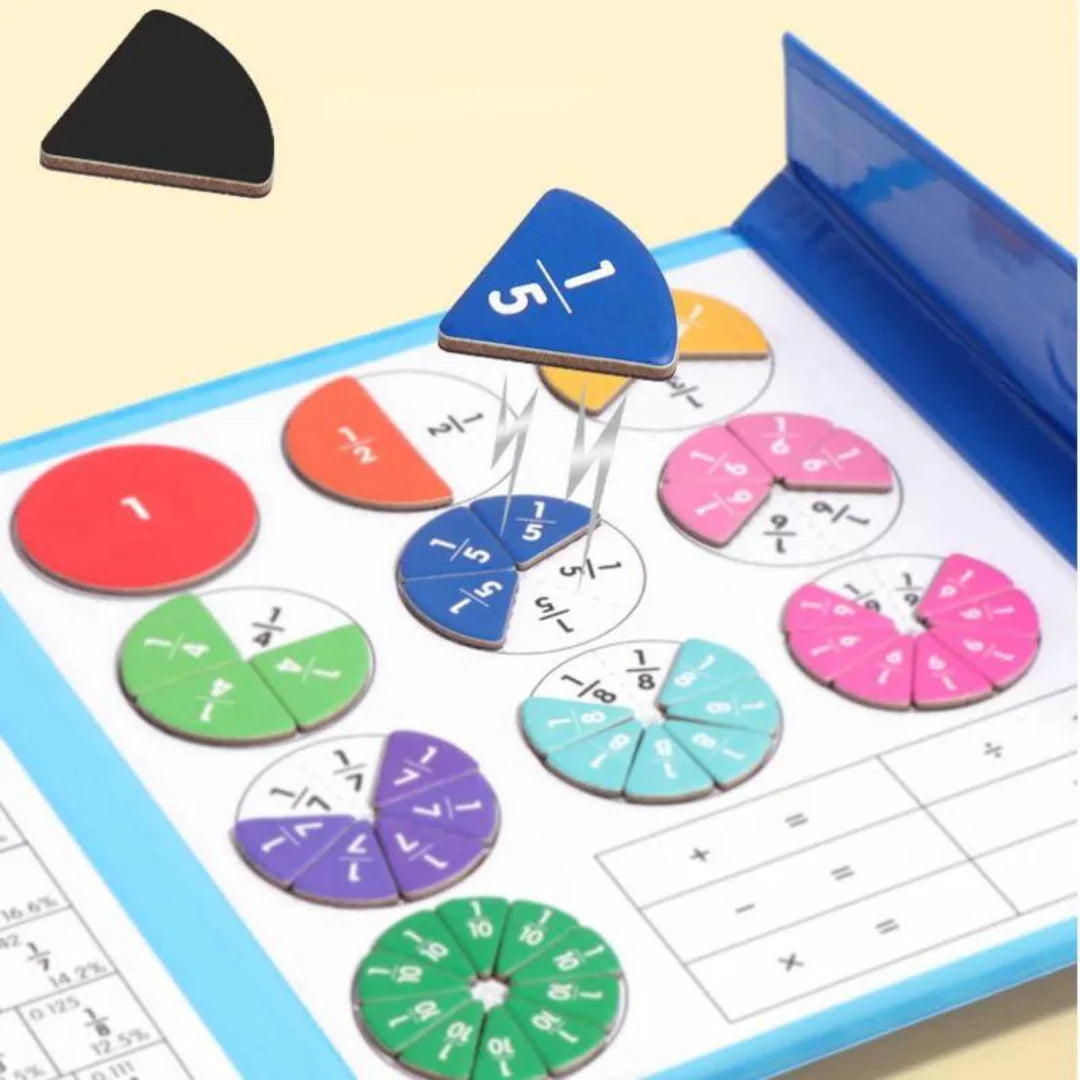 Libro Magnético De Aprendizaje De Fracciones Matemáticas