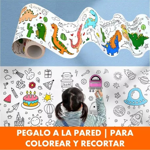 COLOR DRAW™ ROLLO DE PAPEL PARA COLOREAR