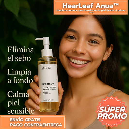 Anua Heartleaf – Limpiador Facial en Aceite con Control de Poros y Eliminación de Puntos Negros (200 ml)